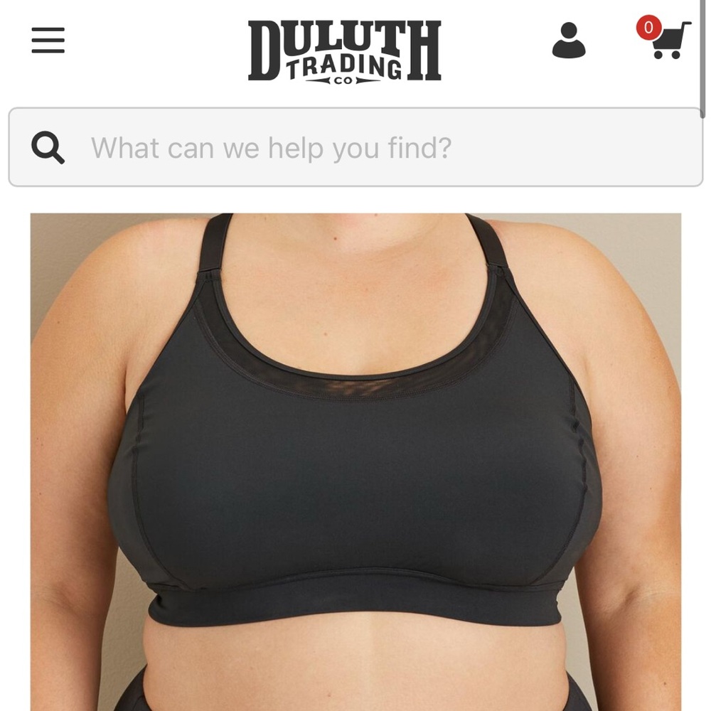 Duluth Trading Co gray Sports Bra Intimates